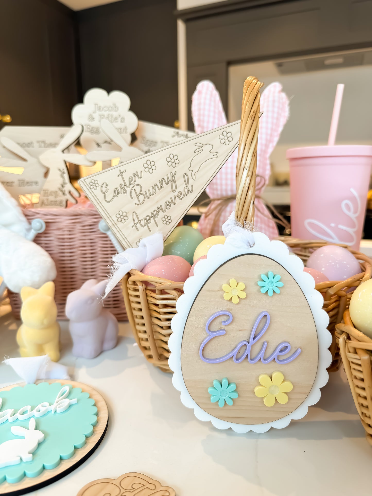 Personalised Acrylic Easter Egg Tag