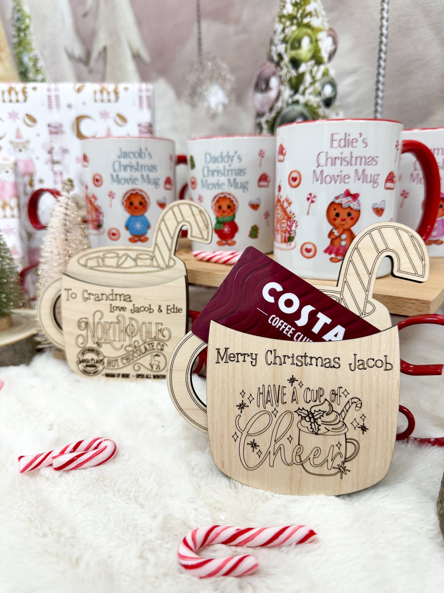 Christmas Gift Card Mug Holder