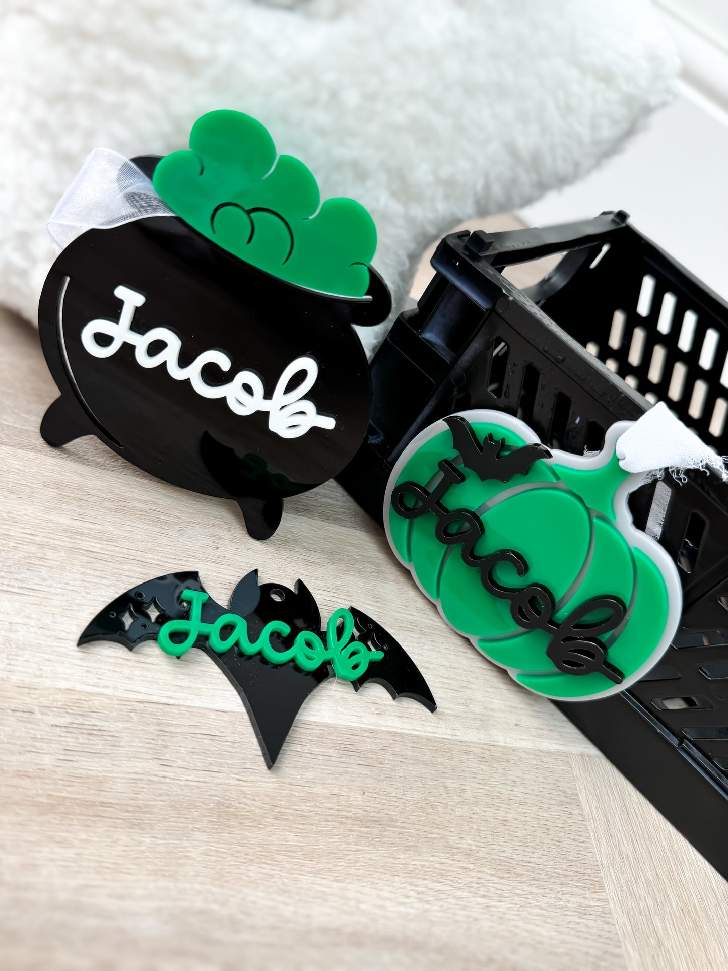 Halloween Pumpkin Boo Basket Tags