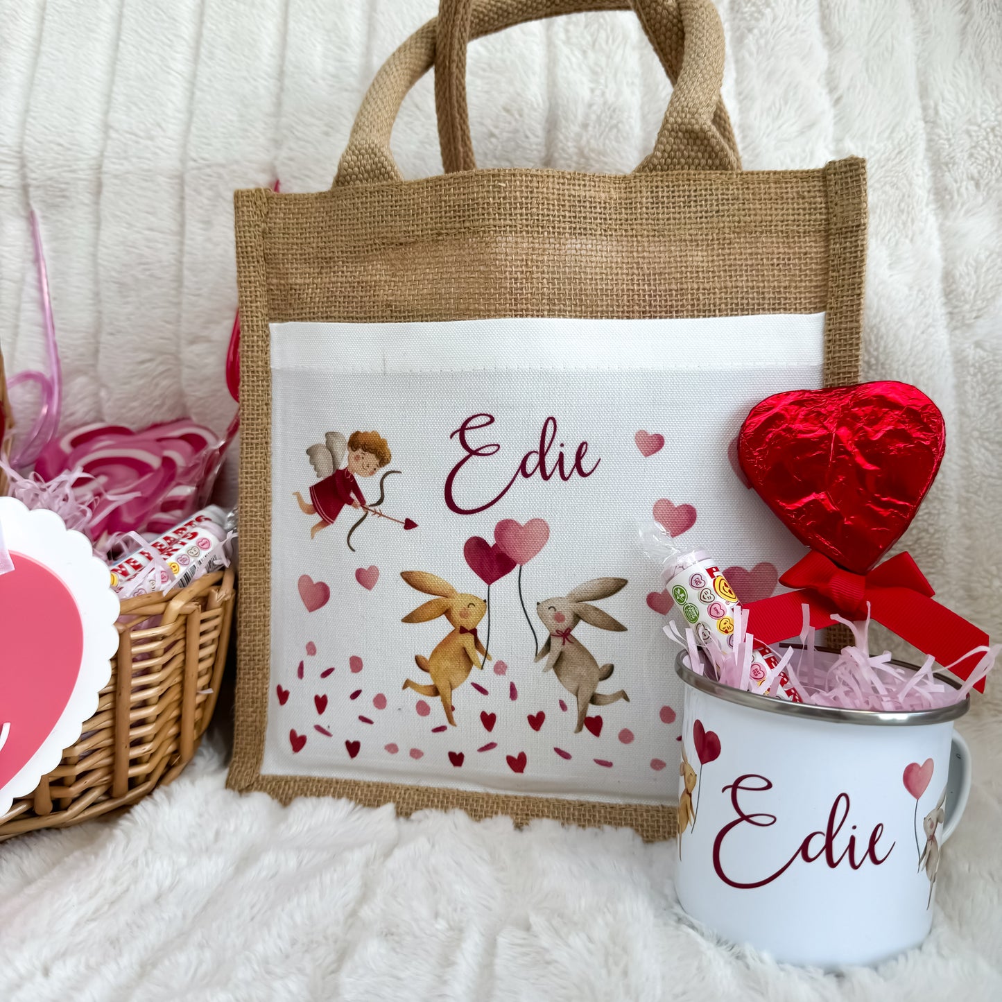 Valentine's Day Jute Bag
