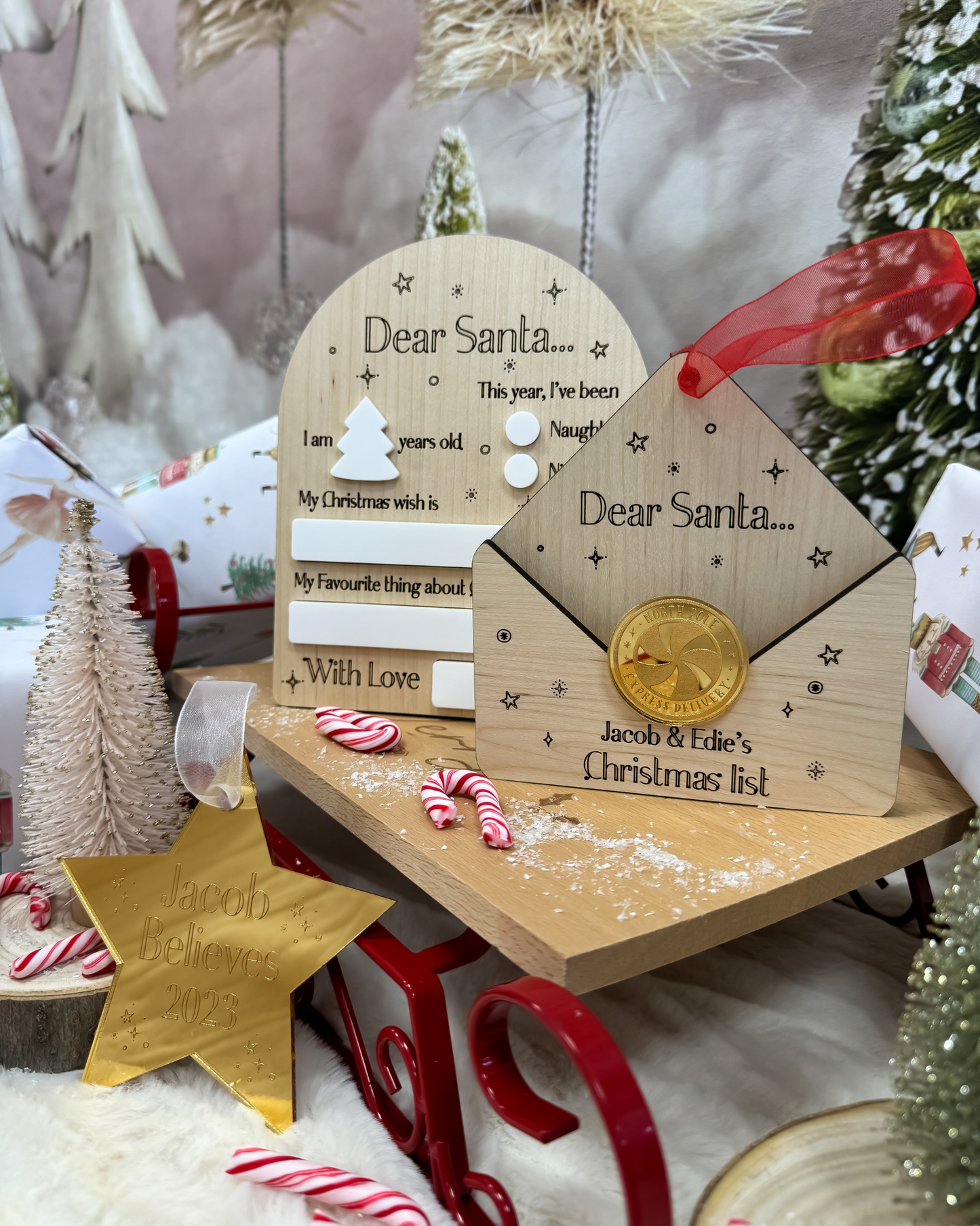 Personalised Christmas Hanging Star