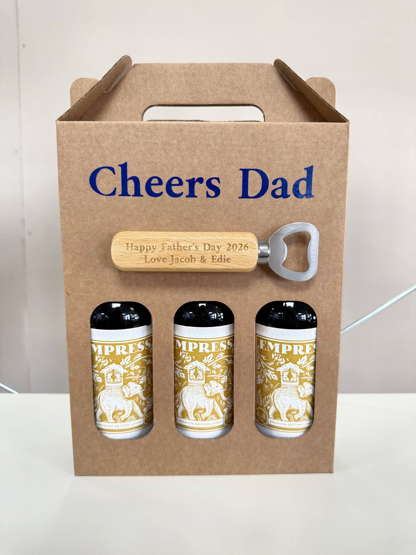 Personalised Father’s Day Beer Holder & Bottle Opener
