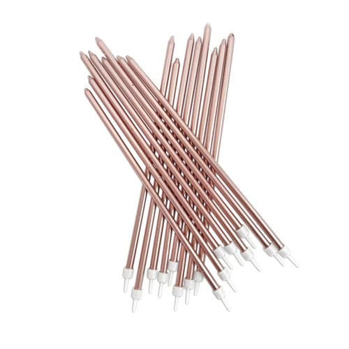 Rose gold birthday candles, rose gold birthday party decorations, birthday cake candles