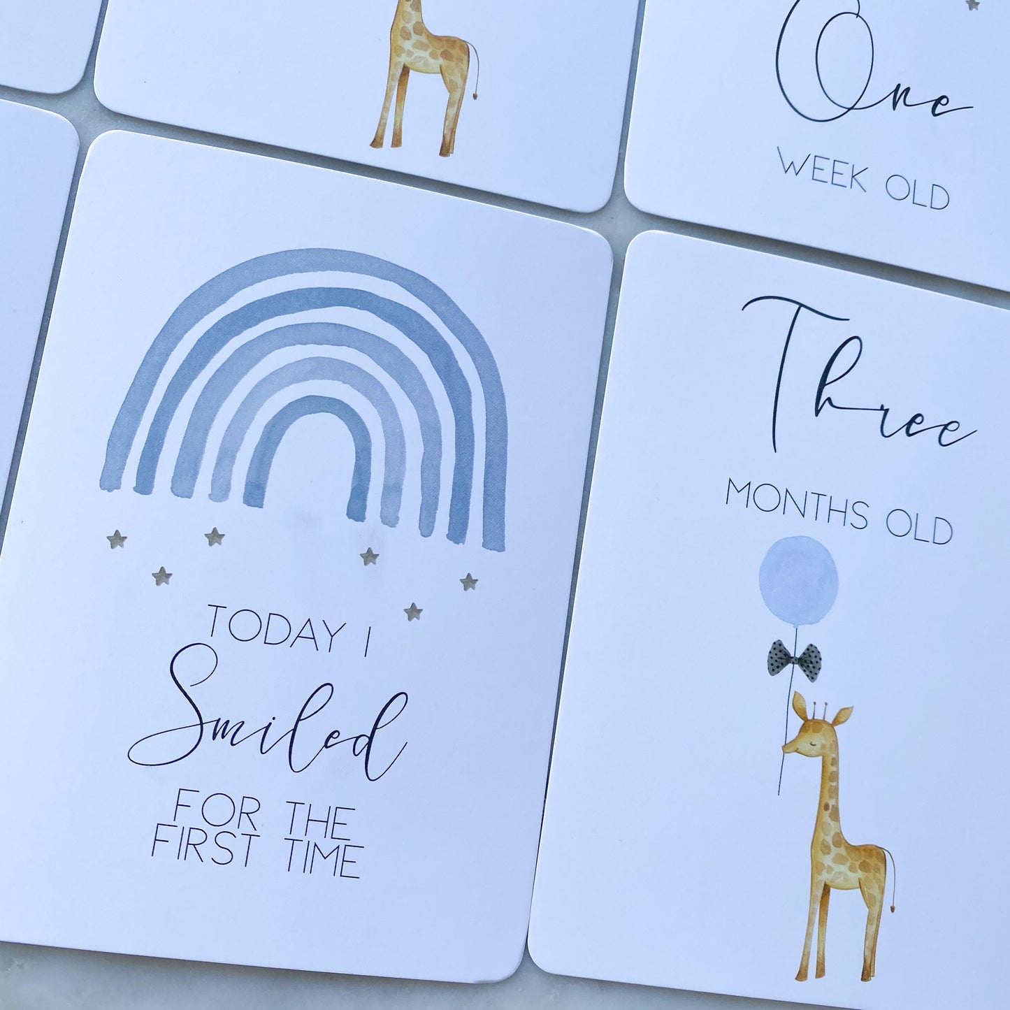 baby milestone cards, rainbow, rainbow milestone cards, pregnancy, baby shower gift, rainbow baby, blue rainbow