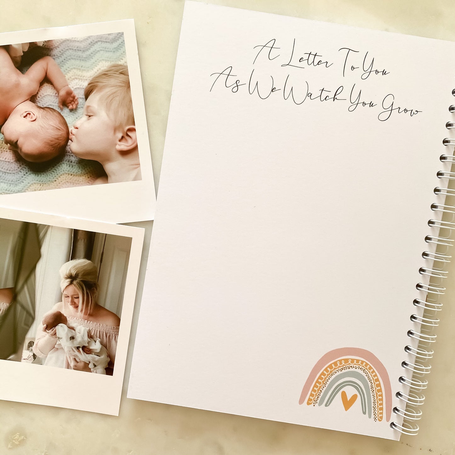 Baby journal, baby book, baby journal and memory book, rainbow, baby milestone, pregnancy journal, my first year, my first year book,