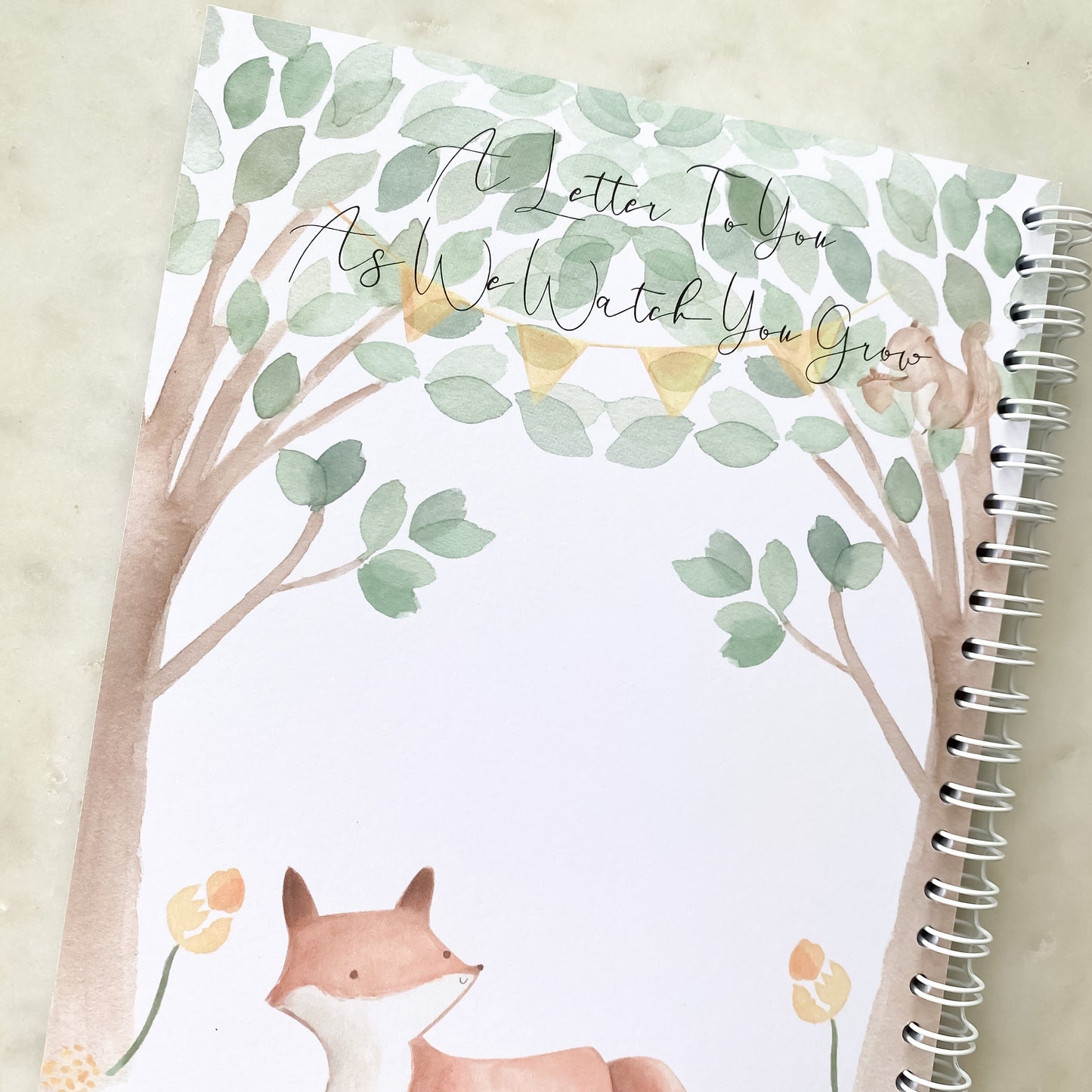 Baby journal, baby book, baby journal and memory book, woodland, baby milestone, pregnancy journal, my first year, my first year book,