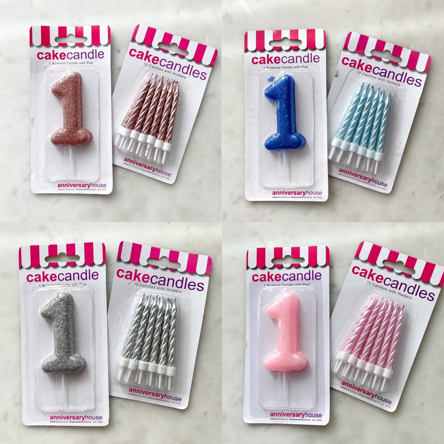 Rose gold birthday candles, rose gold party, birthday cake candles, rose gold decorations