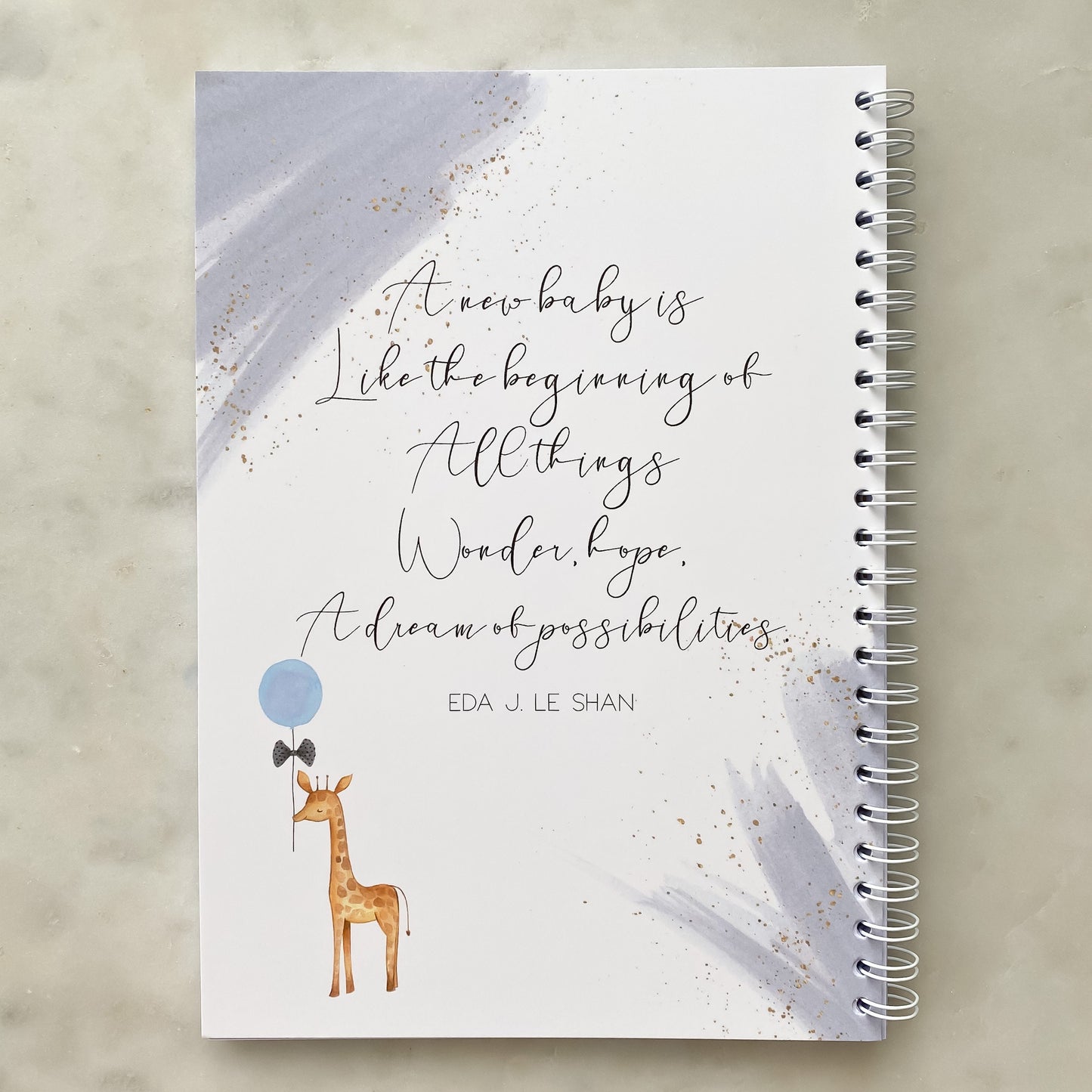 Baby journal, baby book, baby journal and memory book, rainbow, baby milestone, pregnancy journal, my first year, my first year book, blue