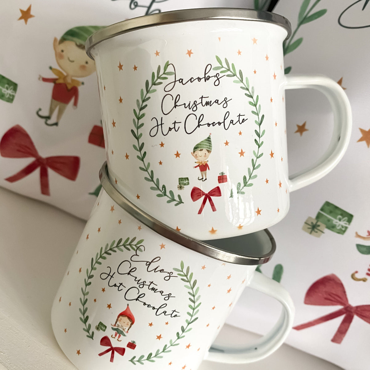Sale Personalised kids Christmas mug, hot chocolate mug, Christmas Eve ...