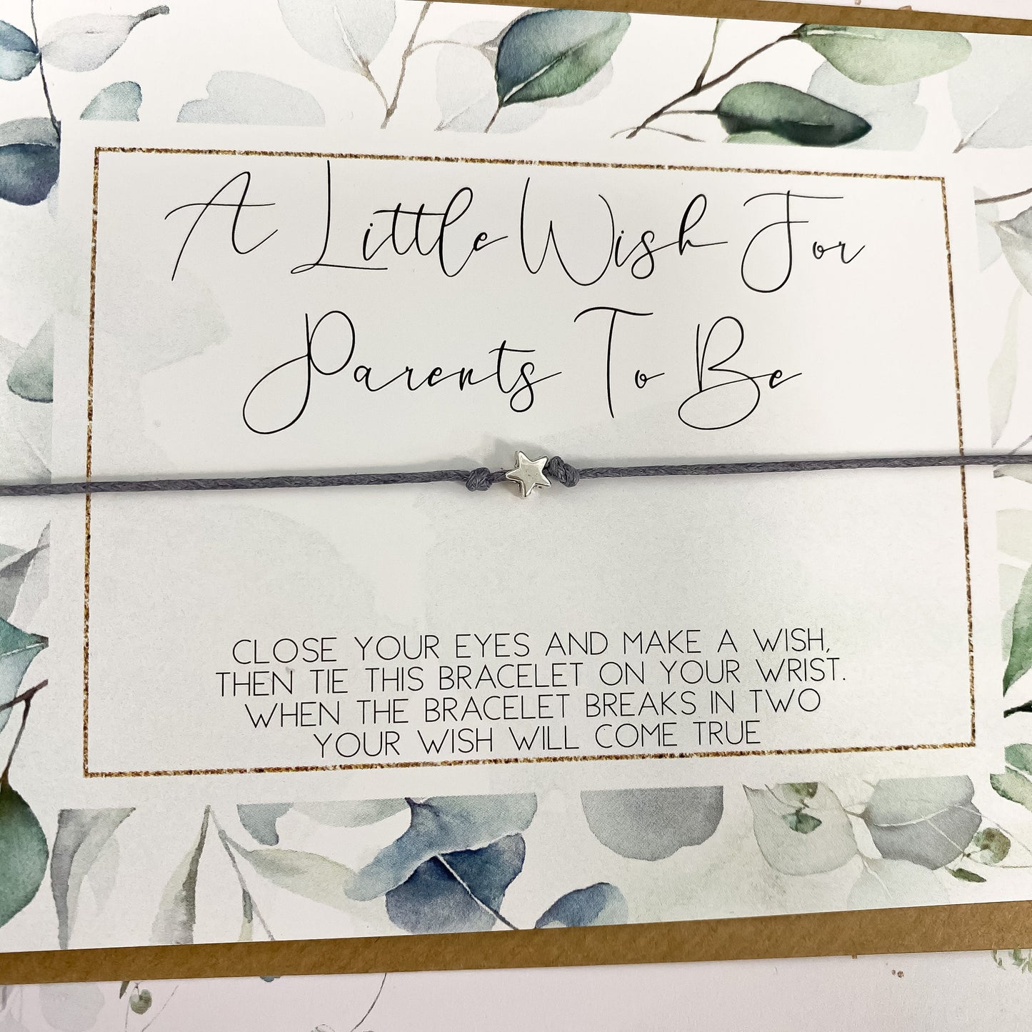 wish bracelet, pregnancy gift, parents to be wish bracelet, new mum, baby shower gift, new baby gift, new mum, mummy to be, unisex gift