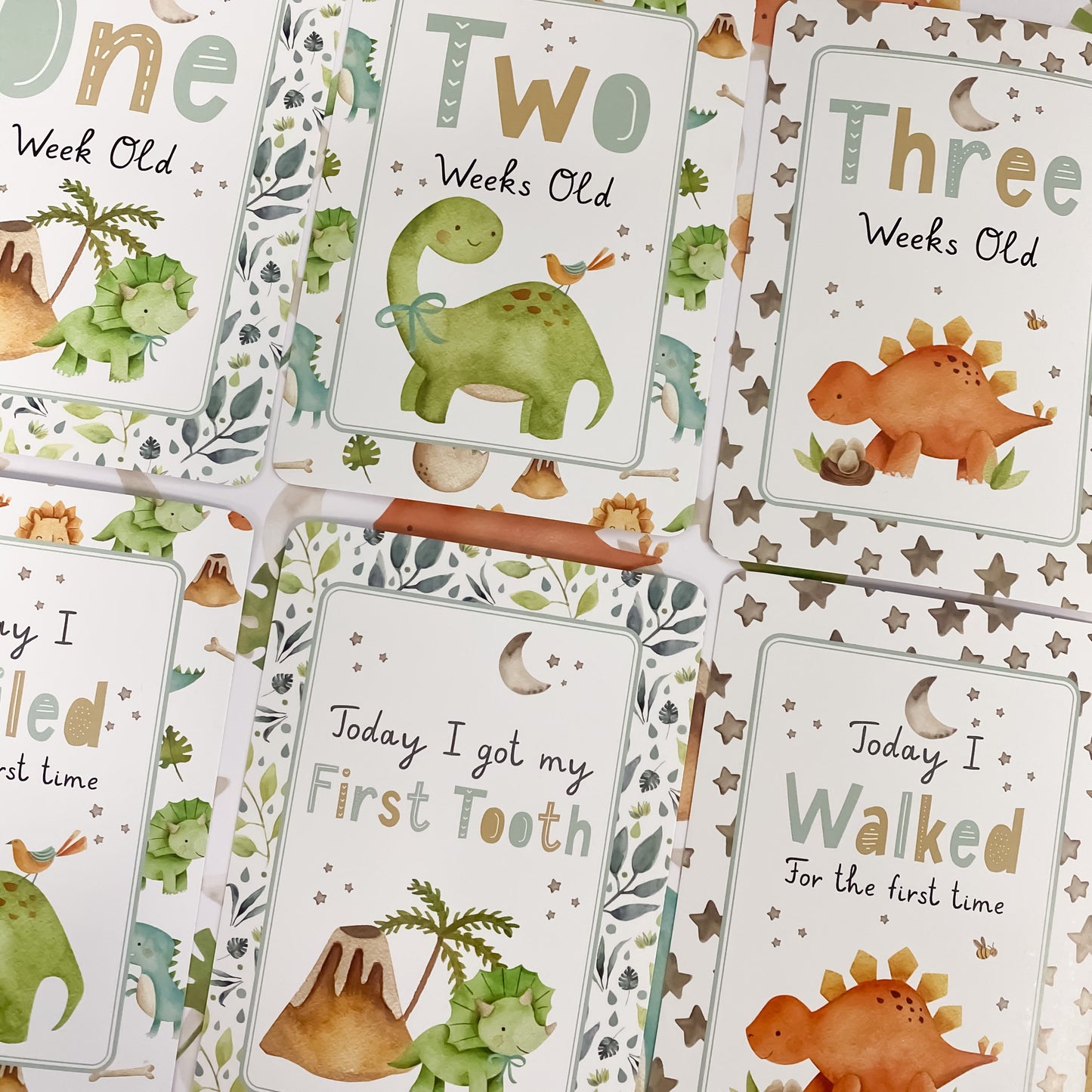 baby milestone cards, Dinosaur, Dinosaur milestone cards, baby shower gift, new baby gift, dino, unisex