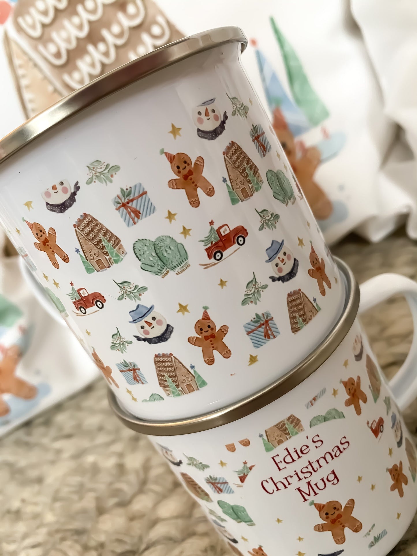personalised santa sack, gingerbread