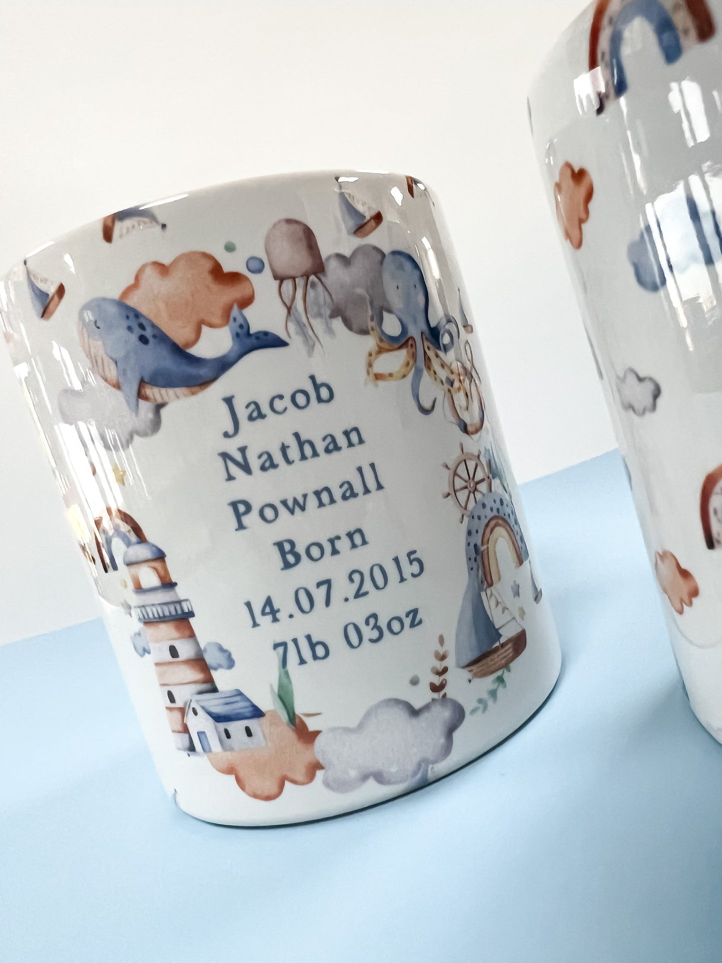 personalised money box, piggy bank, new baby gift, christening gift, baby boy, baby shower gift, unisex gift,