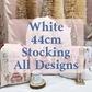 Personalised Christmas White 44cm Stockings