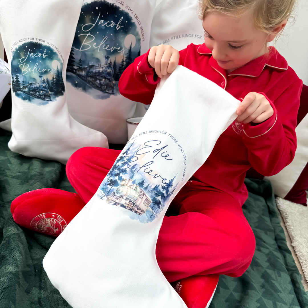 Personalised santa sack, Train