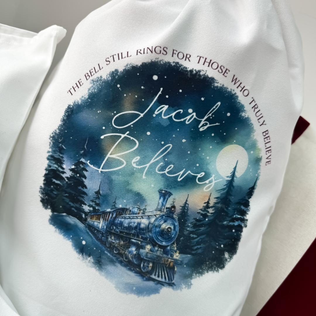 Personalised santa sack, Train