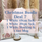 Christmas Bundle Deal 7 - 1 white 69cm sack, 1 White 39cm, 1 White Stocking, & 1 6oz Mug