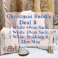 Christmas Bundle Deal 8 - 1 white 69cm sack, 1 white 39cm sack,  1 White Stocking, 1 12oz Mug