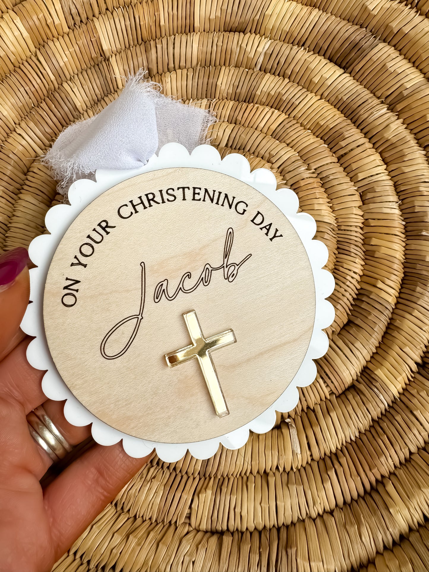 Personalised Christening/Baptism Decoration