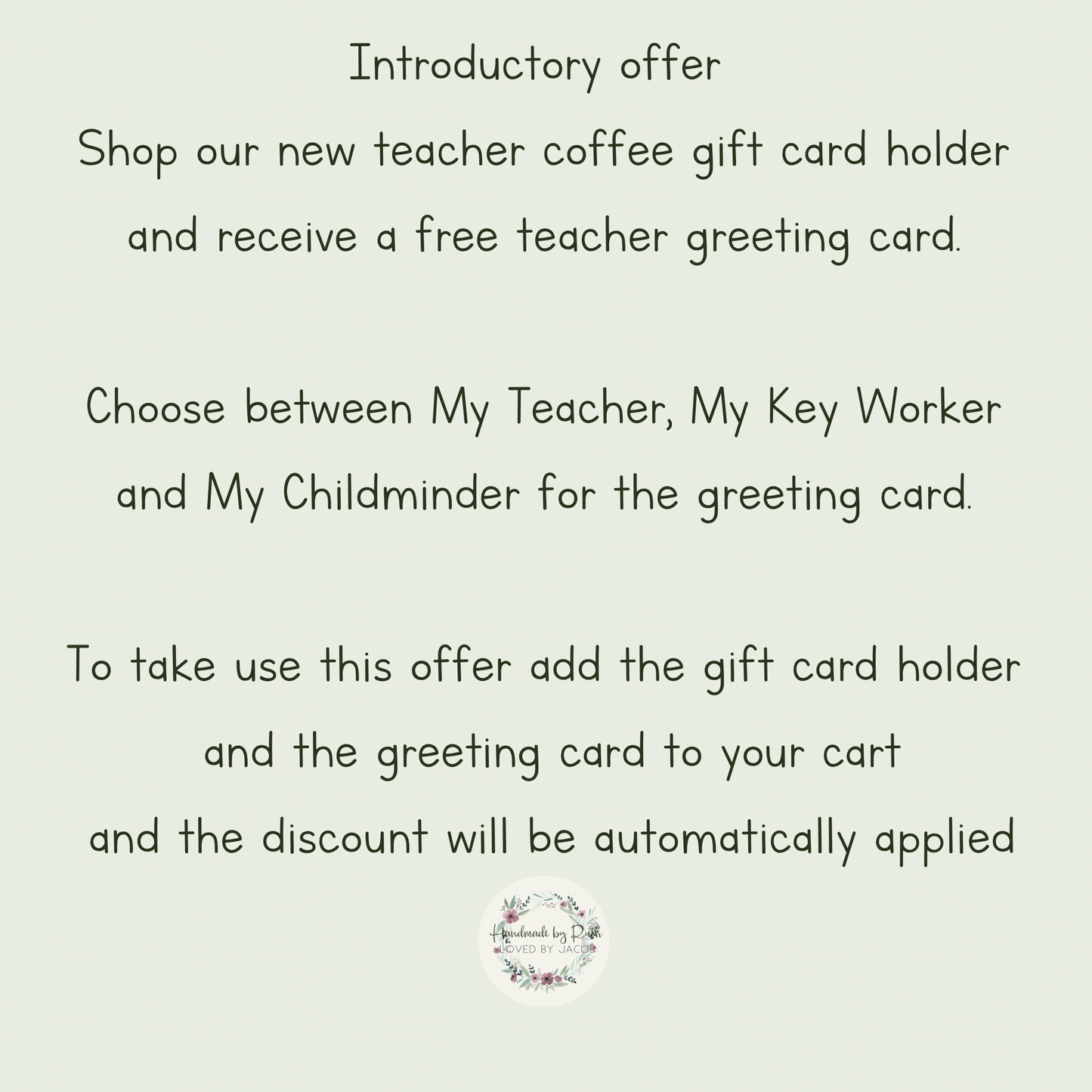 Teacher Coffee Gift Card Holder