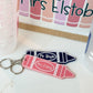 Personalised Teacher Crayon Design Keyring