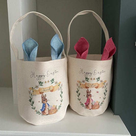 Personalised Easter Bunny Ear Basket