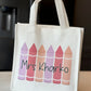 Personalised Teacher Crayon Tote Bag