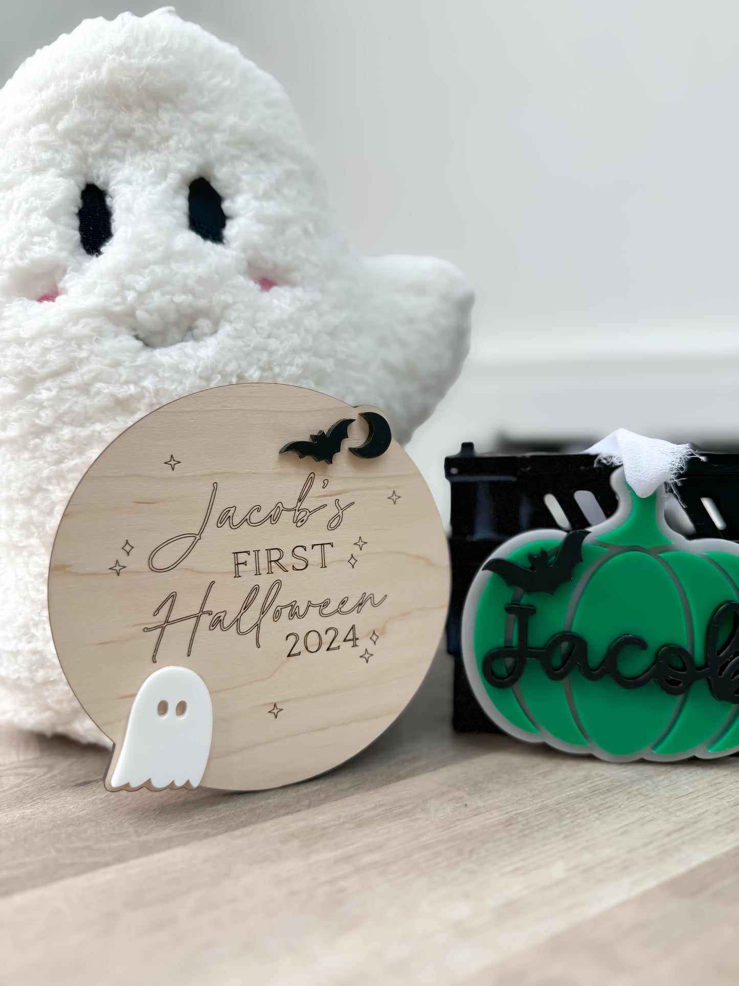 Personalised Wooden and Acrylic Halloween Sign