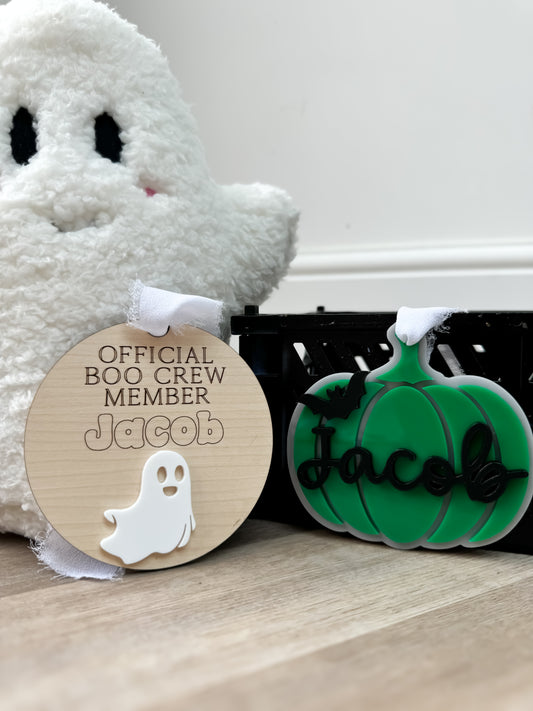 Halloween Boo Crew Member Tag