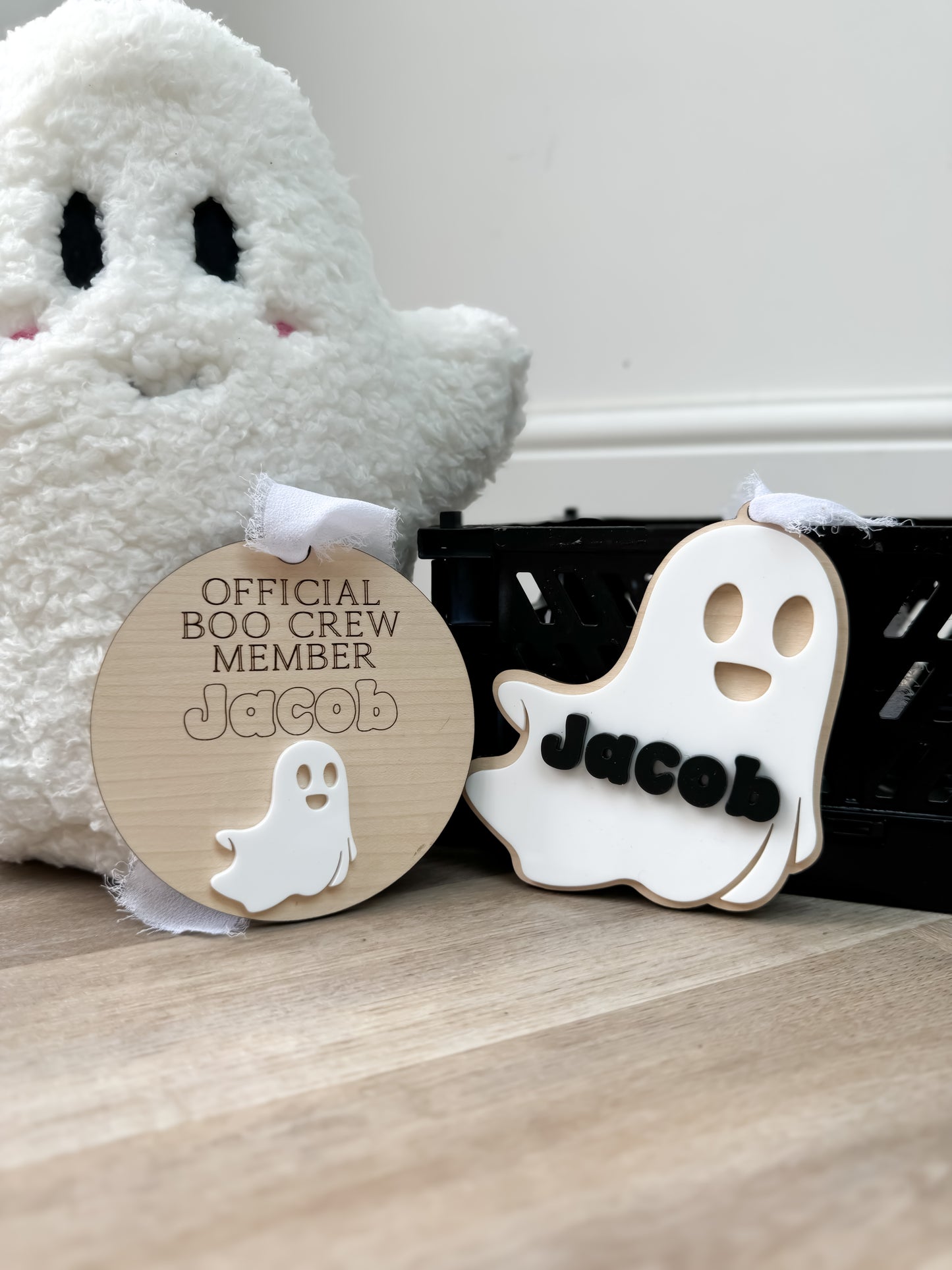 Halloween Ghost Boo Basket Tag