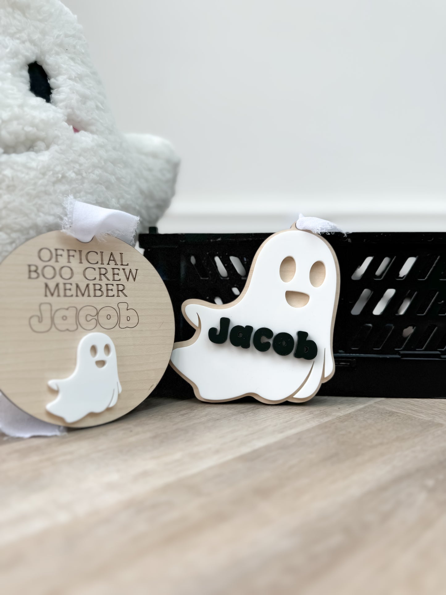 Halloween Ghost Boo Basket Tag