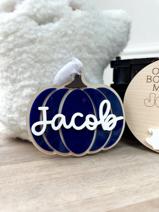 Halloween Pumpkin Boo Basket Tags.