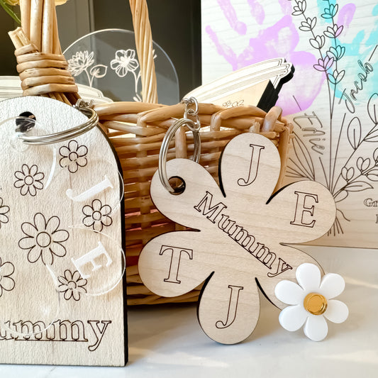 Personalised Daisy Keyring