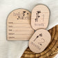 wooden wildflower baby milestone discs