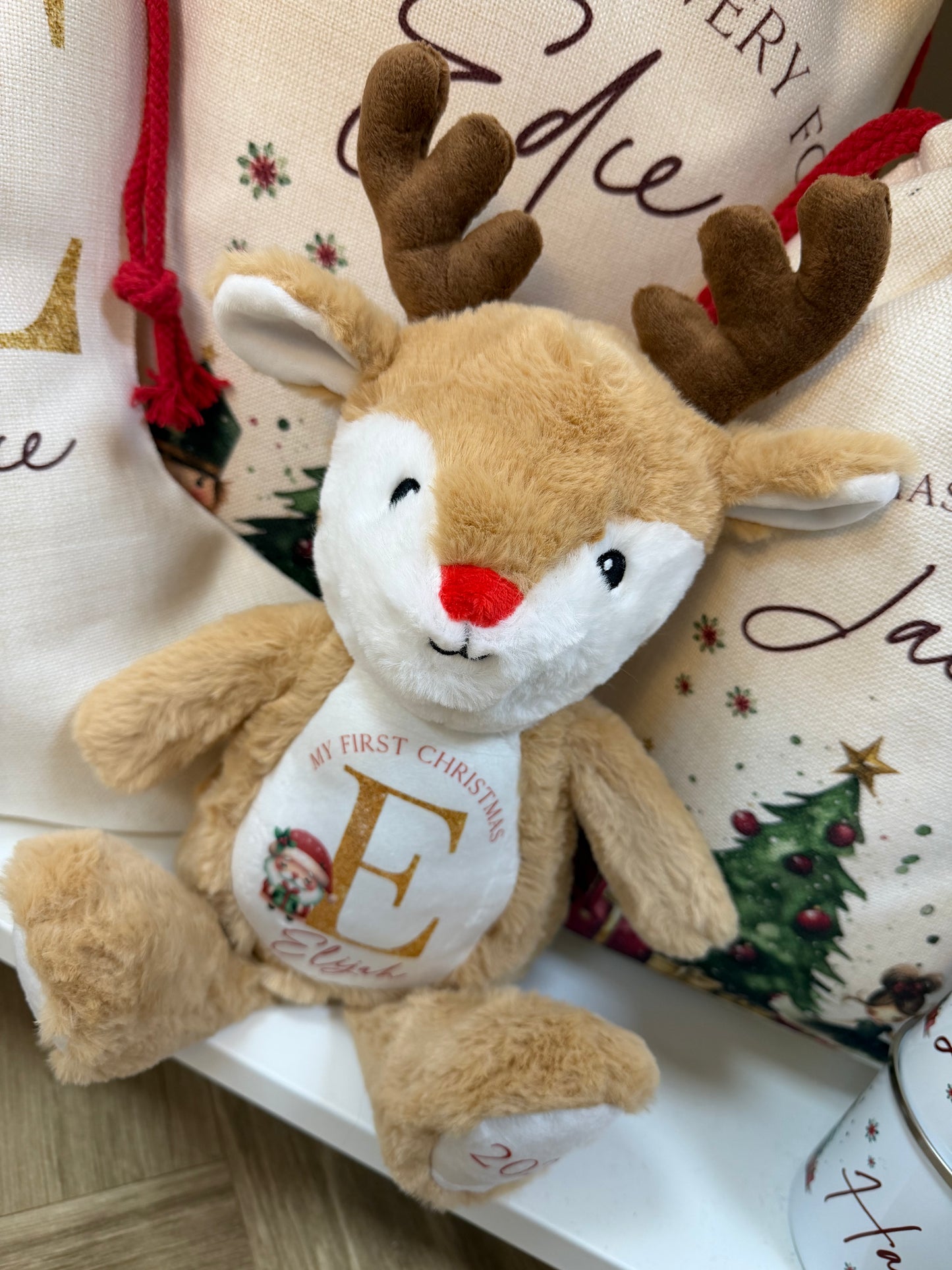 Personalised Christmas Reindeer Teddy
