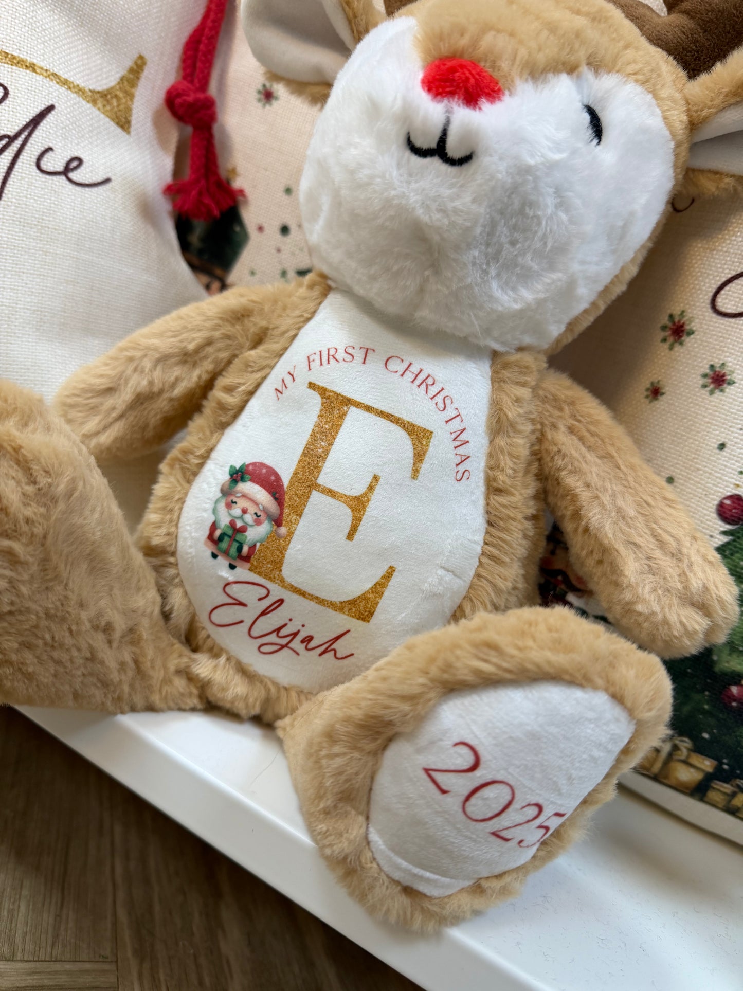 Personalised Christmas Reindeer Teddy