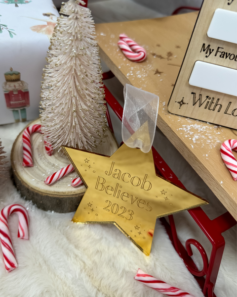 Personalised Christmas Hanging Star