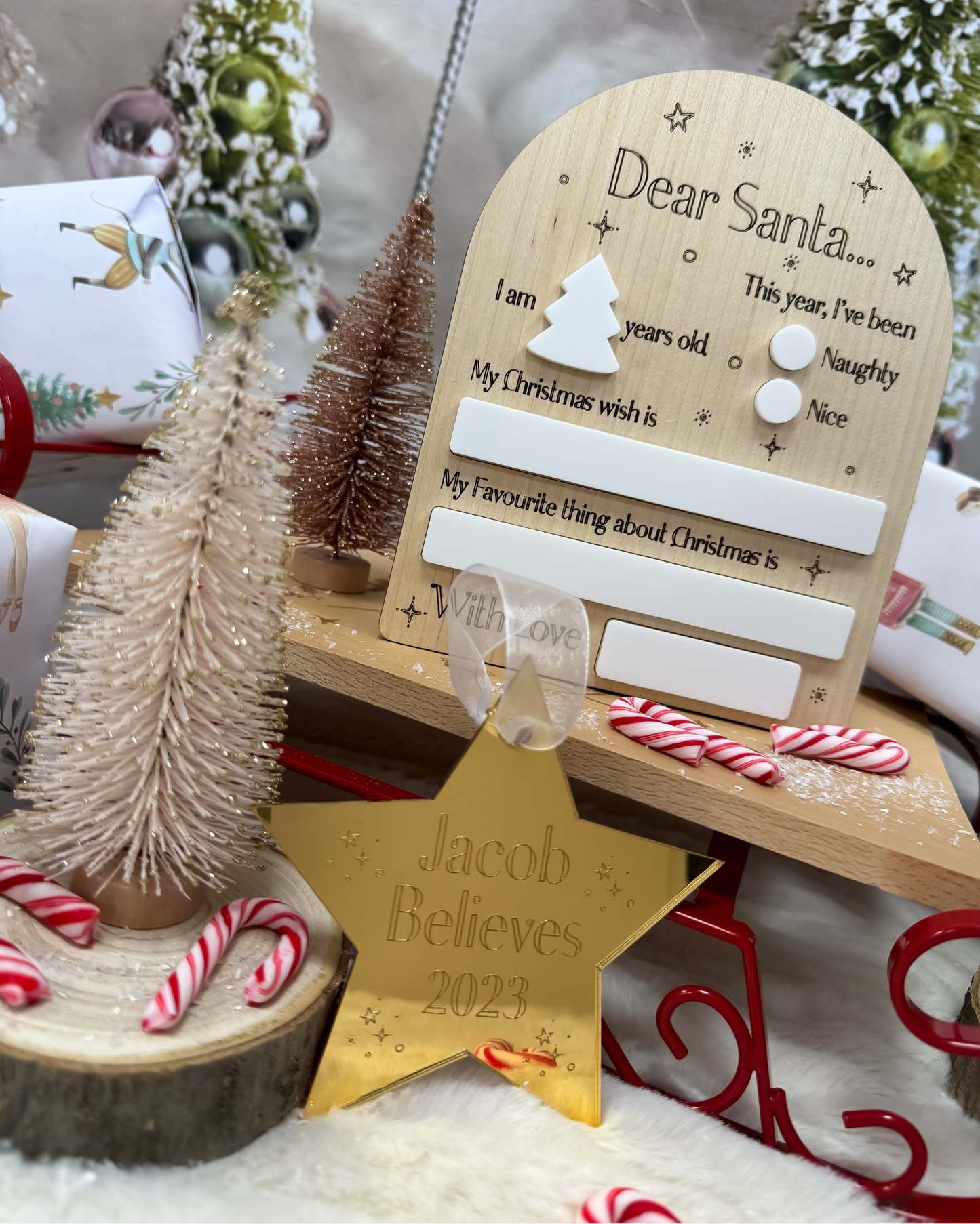 Personalised Christmas Hanging Star