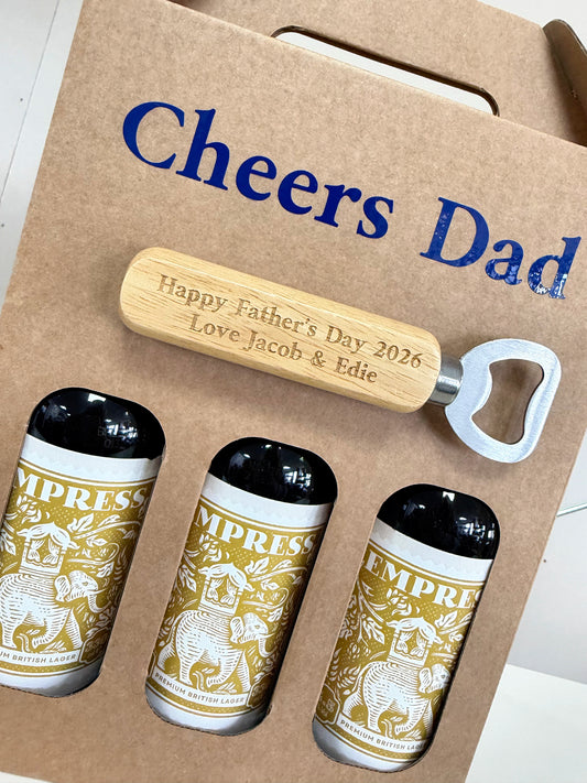 Personalised Father’s Day Beer Holder & Bottle Opener