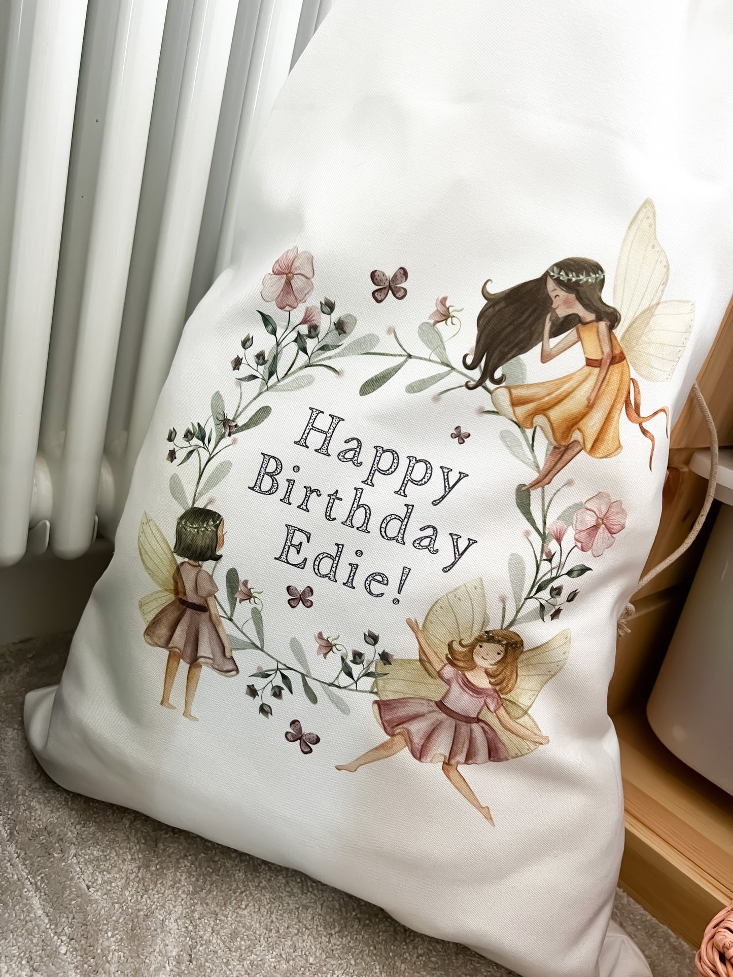 Personalised gift bag kids, birthday gift, personalised first birthday gift, fairy, woodland, birthday gift, children's gift bag, party bag