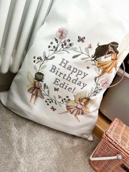Personalised gift bag kids, birthday gift, personalised first birthday gift, fairy, woodland, birthday gift, children's gift bag, party bag
