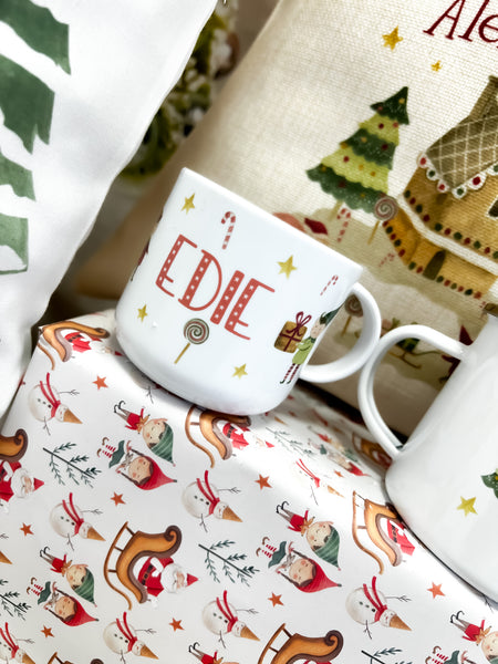 personalised santa sack, Christmas Stocking, Santa house