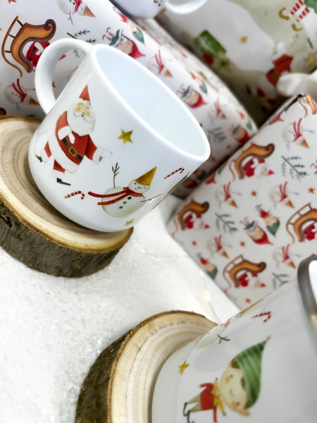 Personalised Christmas mug, hot chocolate mug, Christmas elf