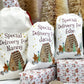 personalised santa sack, gingerbread