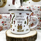Personalised kids Christmas mug, hot chocolate mug, pudding