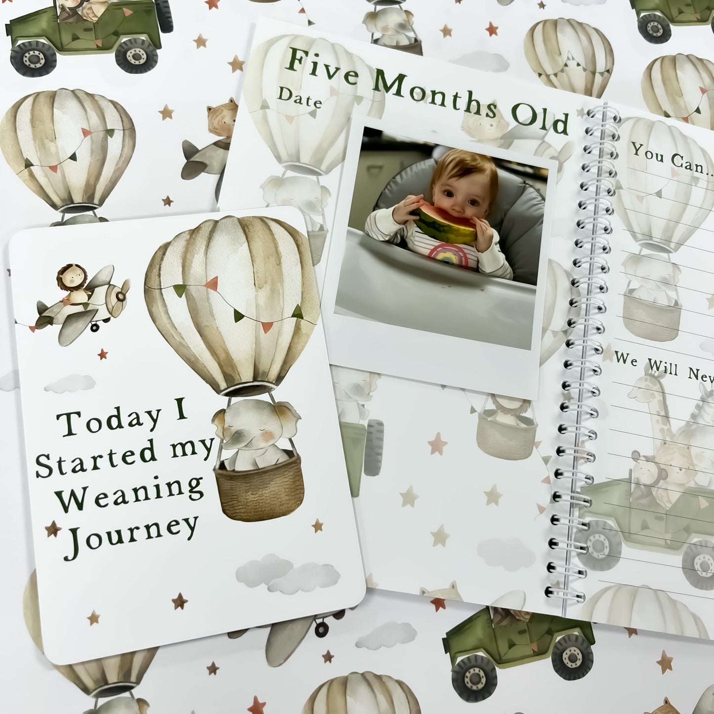 baby milestone cards, Safari Adventure