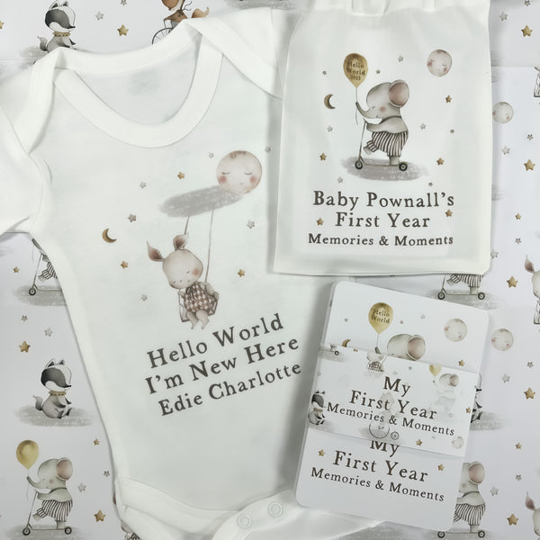 Pregnancy announcement, pregnancy gift, personalised baby vest, Safari Circus