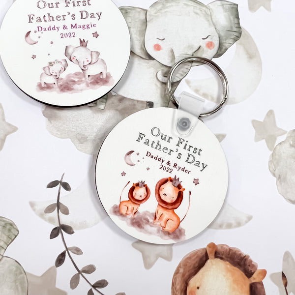 Personalised Father's Day Gift Keyring, Daddy to be gift, pregnancy announcement, valentines gift, gift from bump, birthday gift for daddy, Keyring
