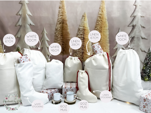 personalised santa sack,  Christmas stocking, Christmas sack, new elf