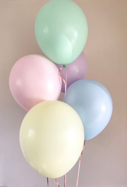 Pastel balloons, Peter Rabbit Party, party balloons, rainbow balloons, pastel rainbow balloons.